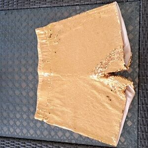 Gold Sequin Shorts